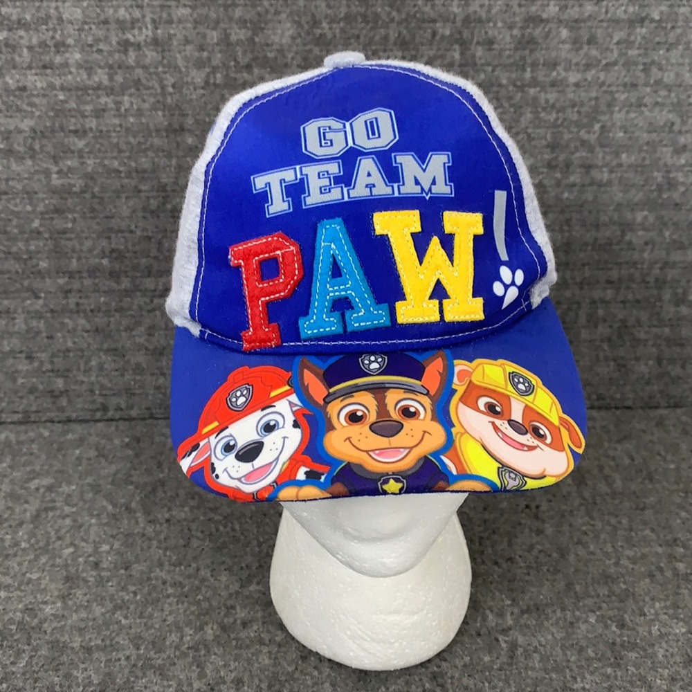 Paw Patrol Go Team PAW! Baseball Hat Toddler Blue Gray Strapback Nick Jr